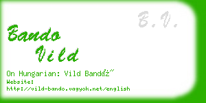 bando vild business card